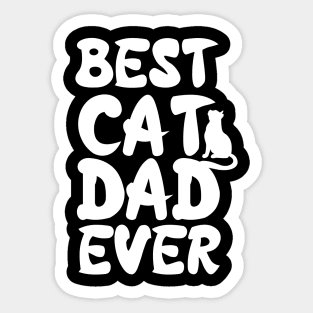 Novelty Best Cat Dad Ever Sticker